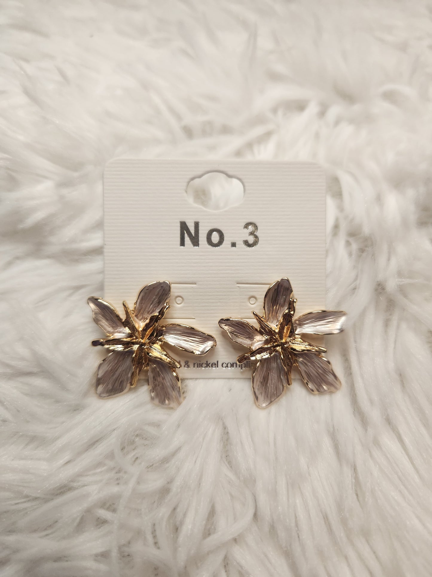 Metal Flower Earrings