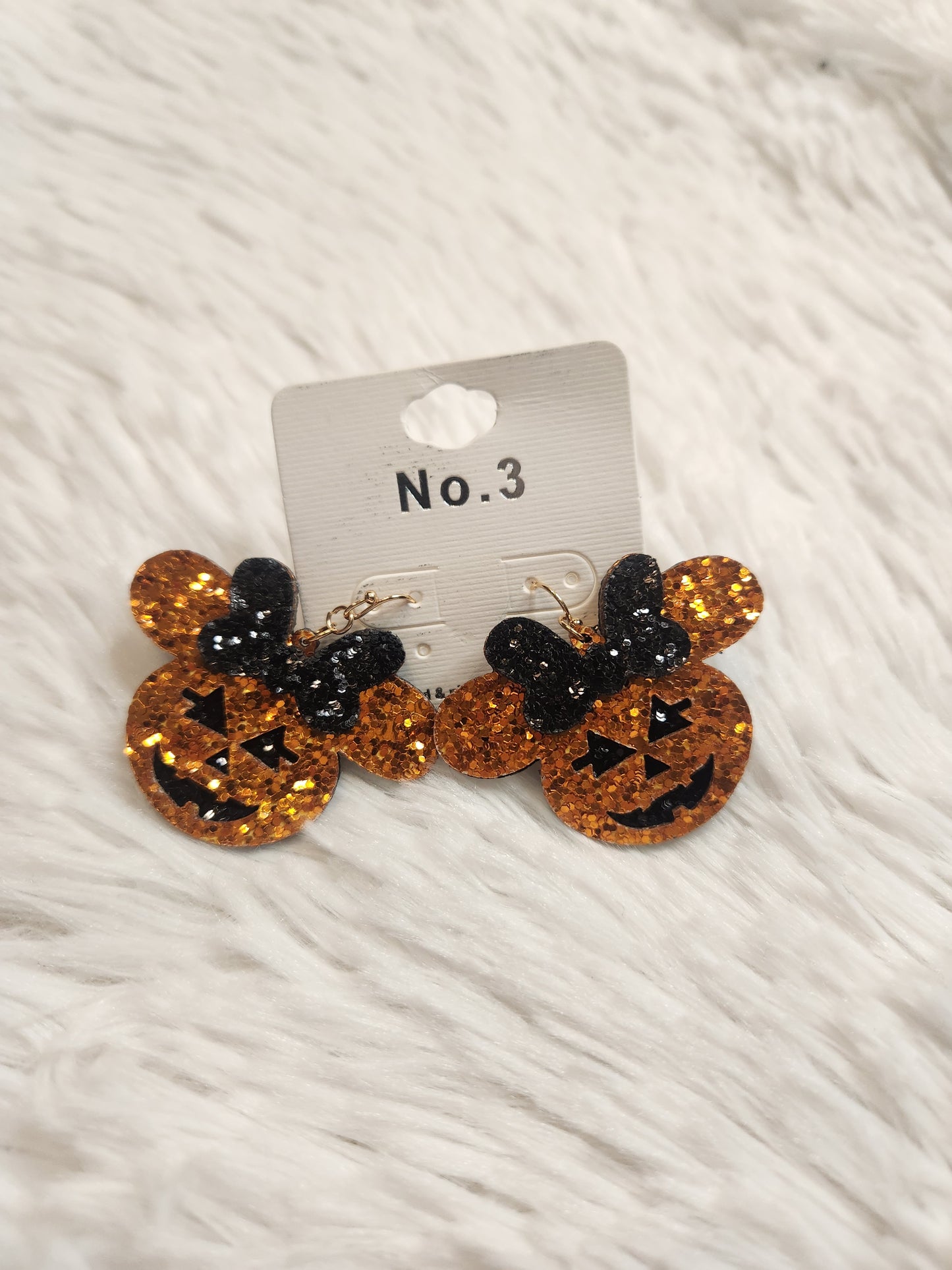 Halloween Glitter Dangle Earrings