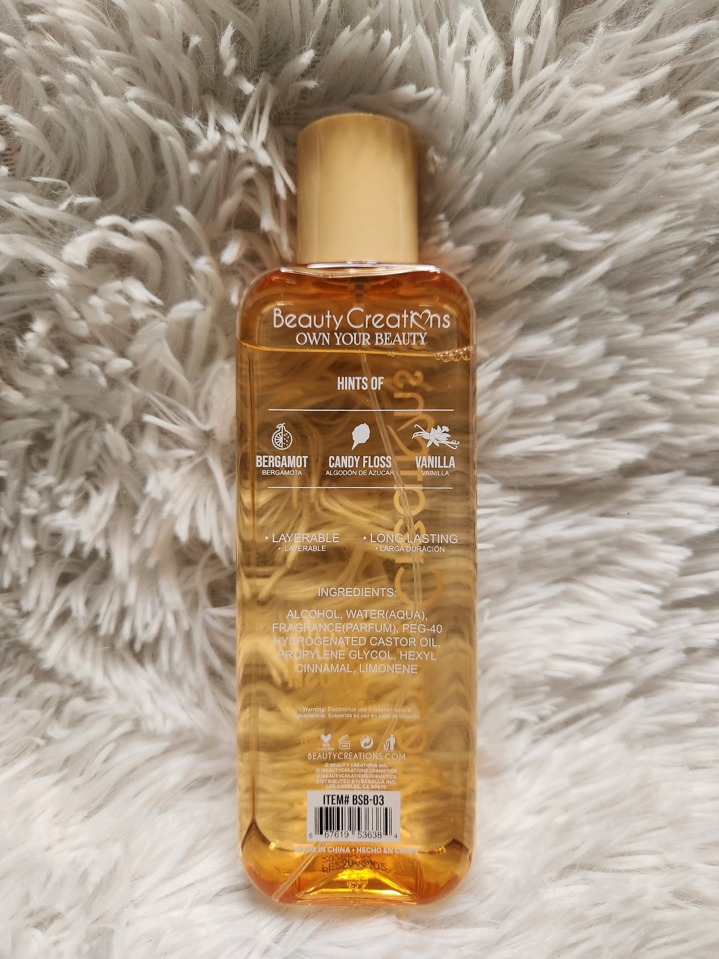 BeautyCreations Body Spray