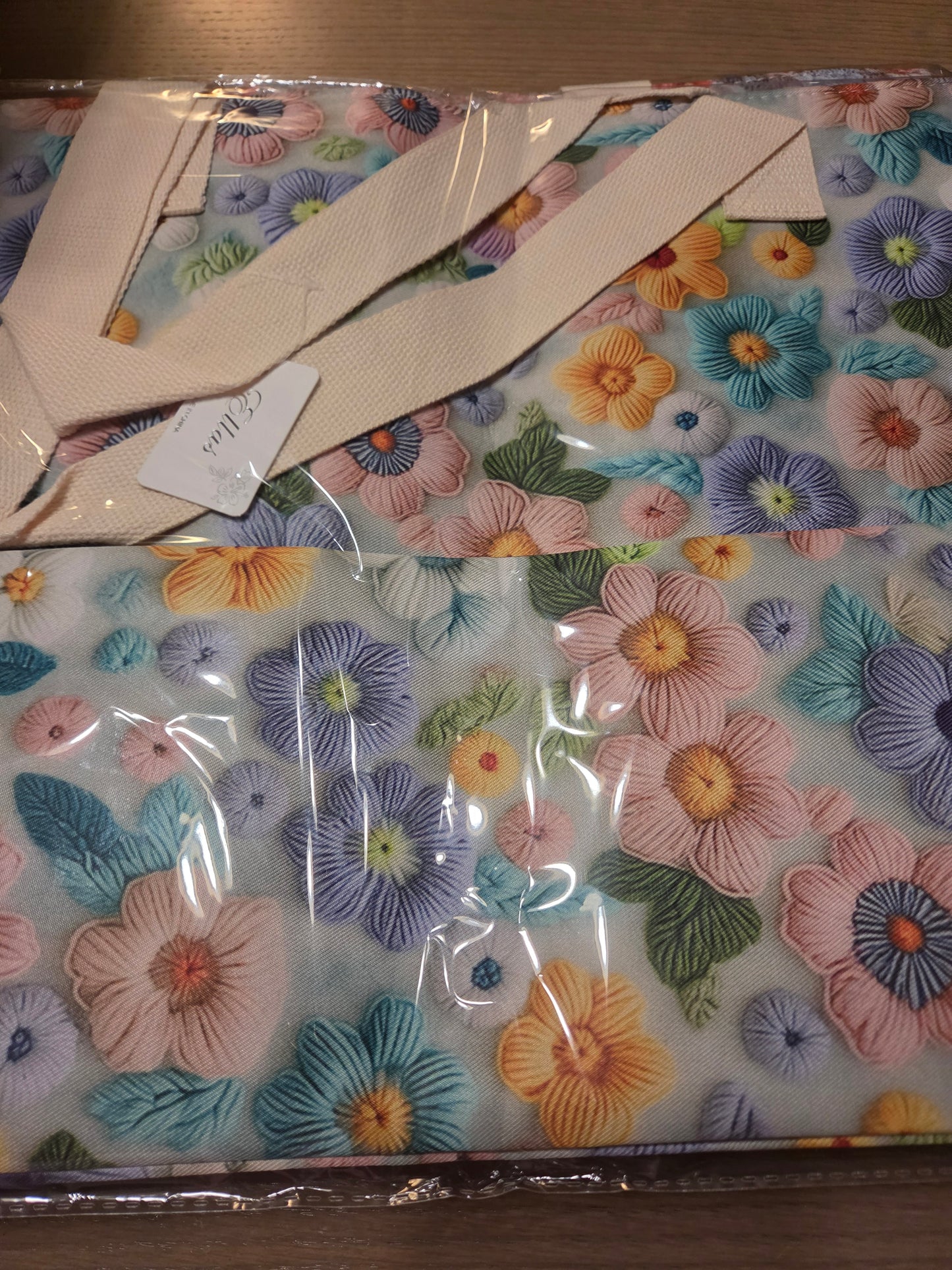 Floral Print Tote Bag