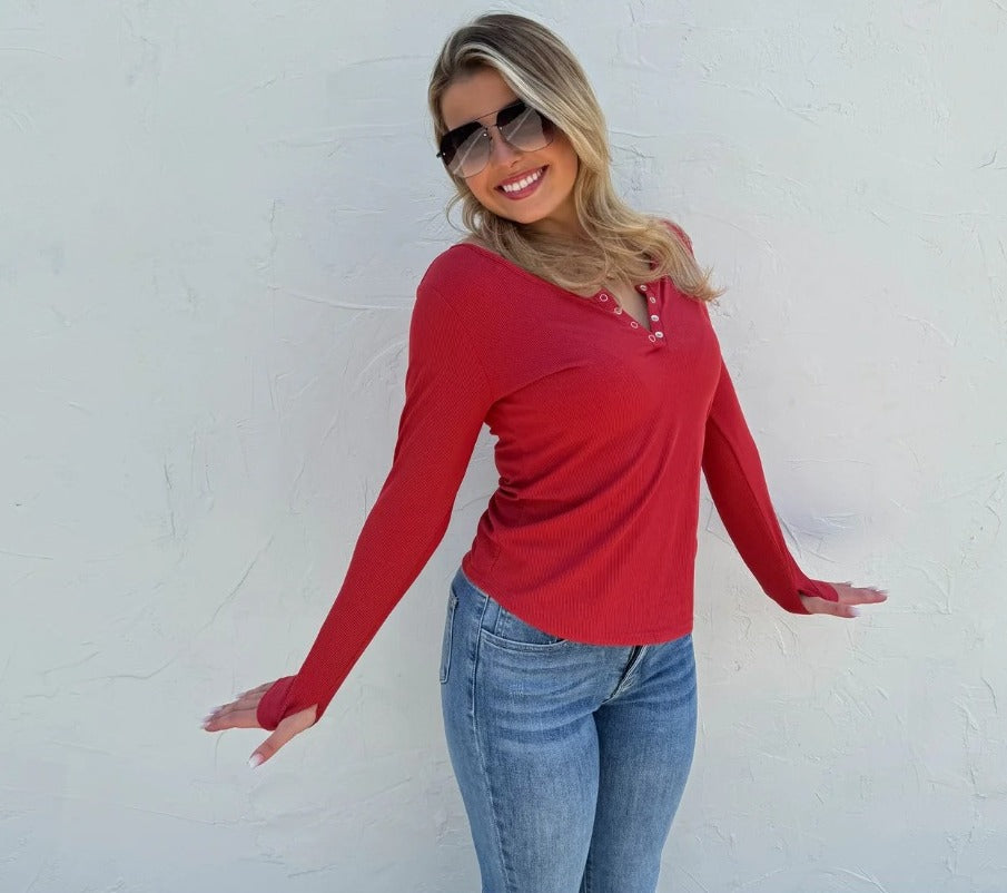 Henley Snap Tee