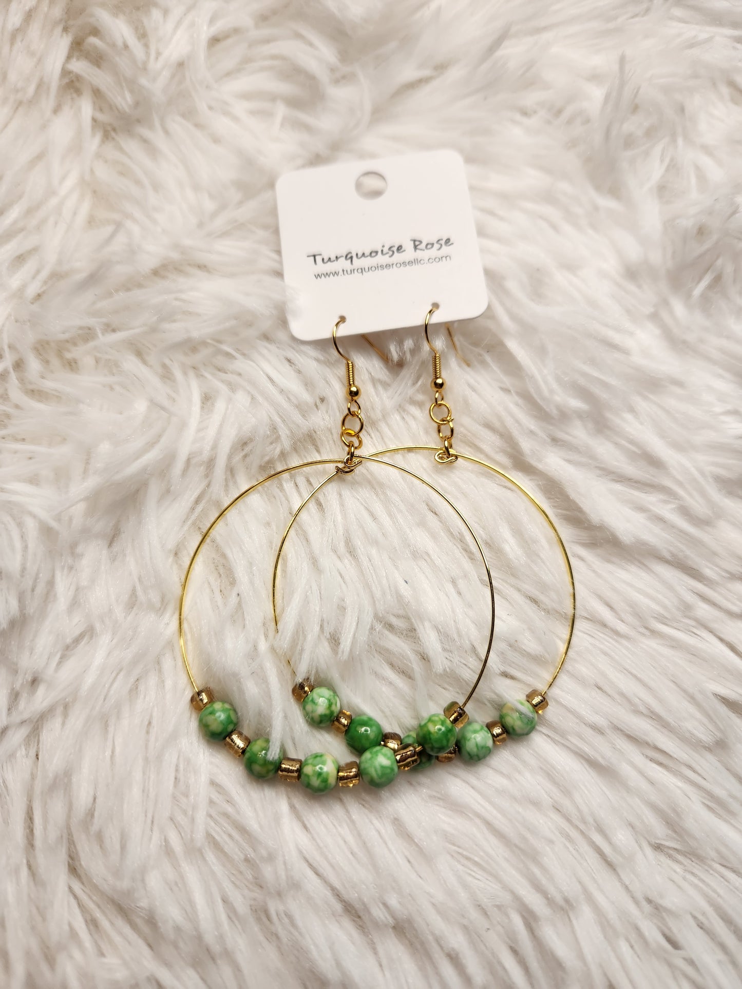 Turquoise Rose Earrings