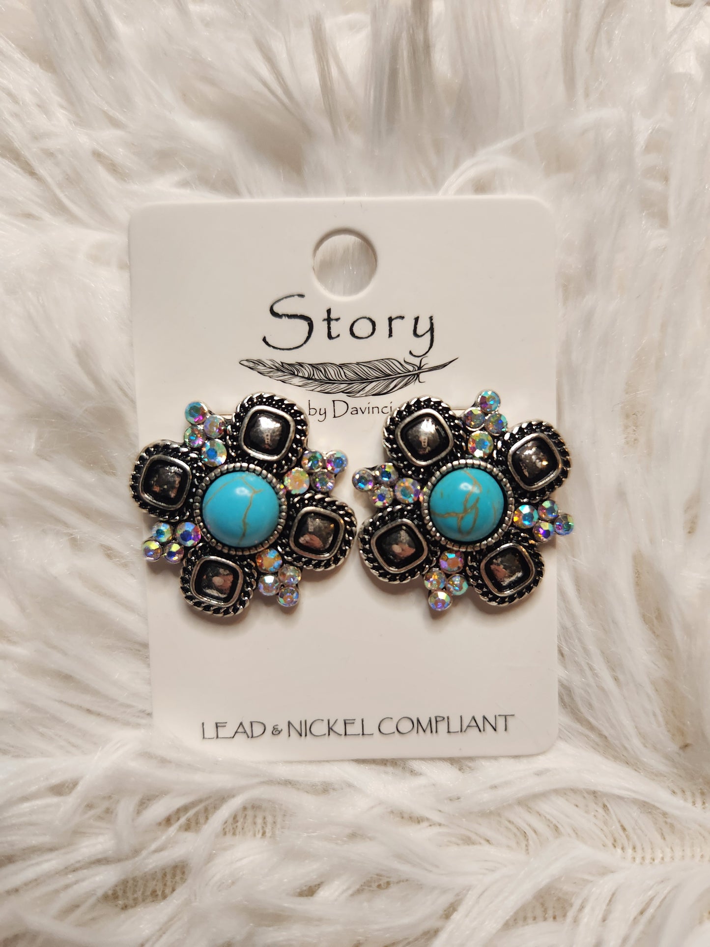4 Rhinestone Earrings