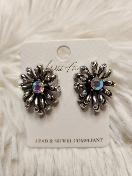 Metal Flower Earrings