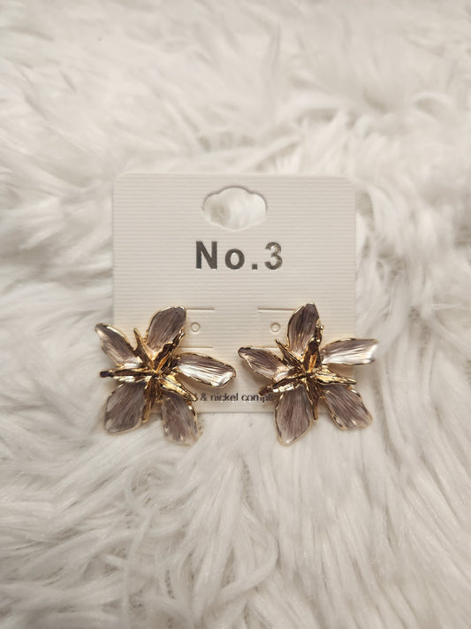 Metal Flower Earrings