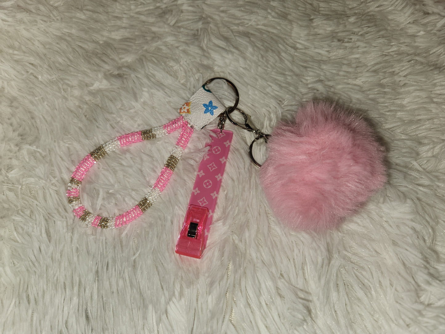 Turquoise Rose Keychain