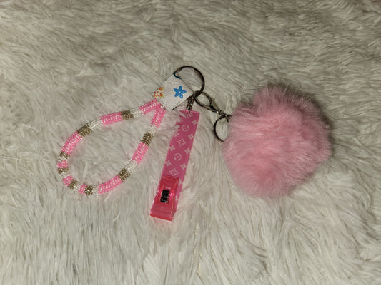 Turquoise Rose Keychain