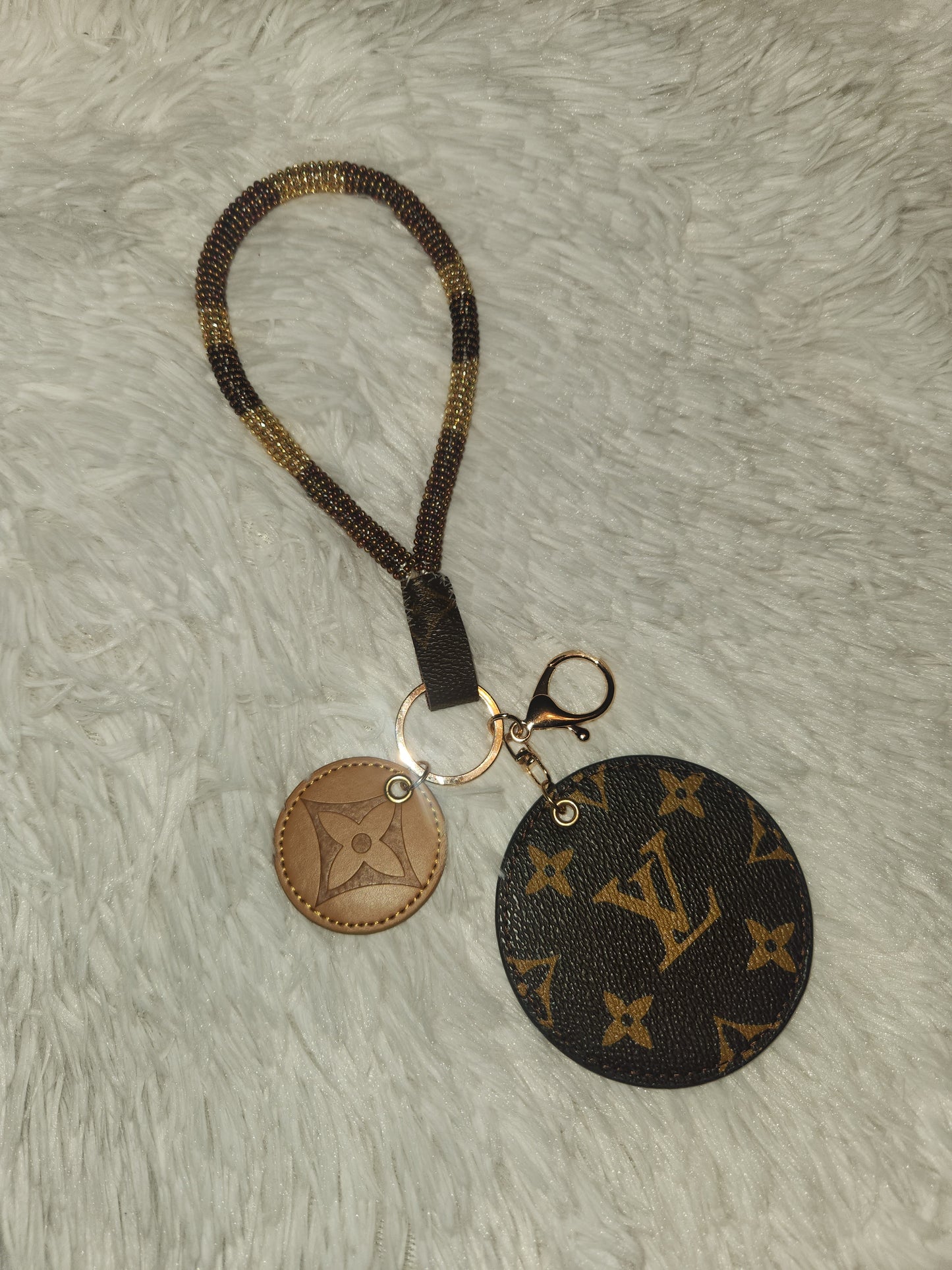 Turquoise Rose Keychain