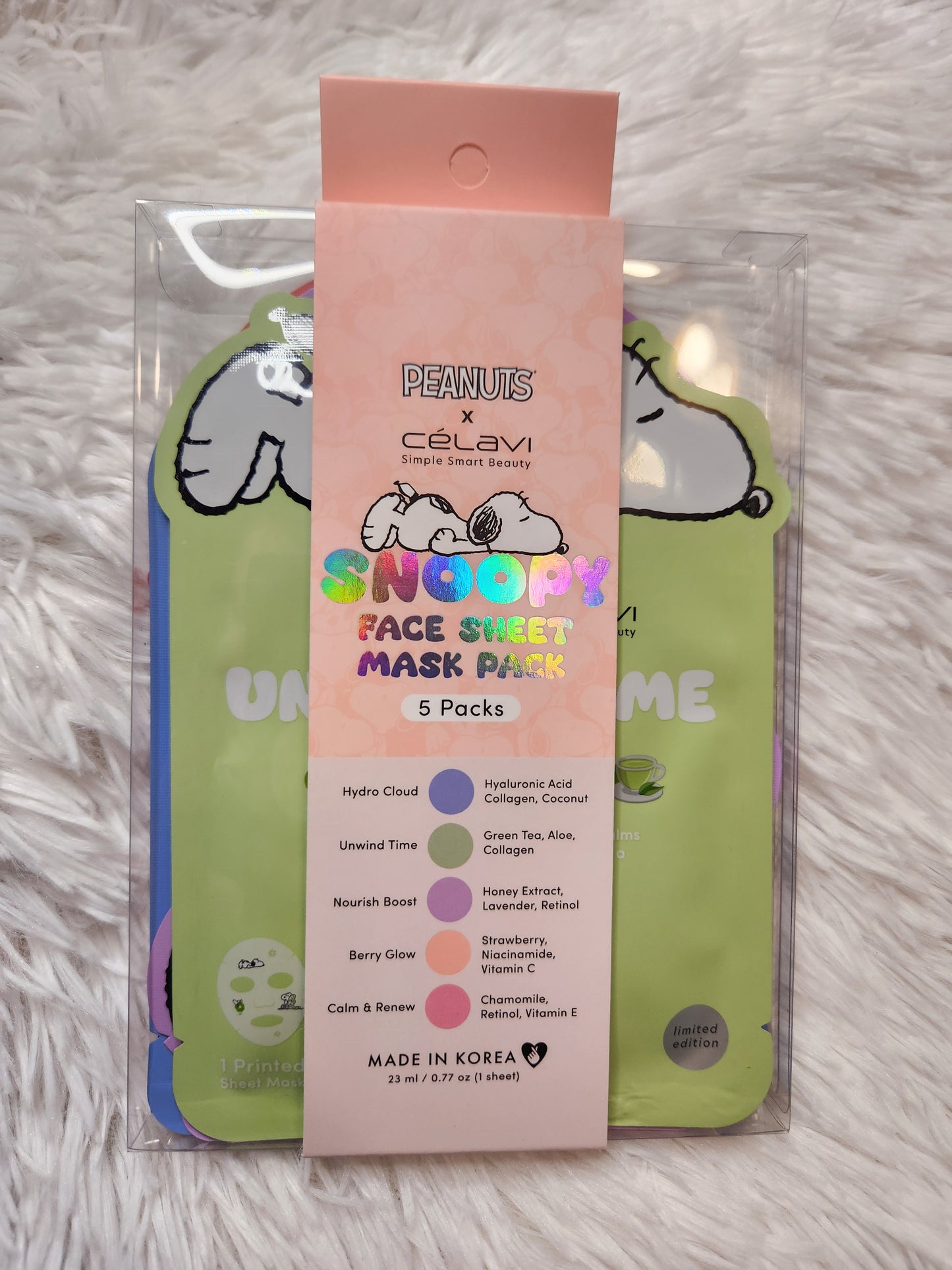 Celavi x Peanuts Sheet Masks