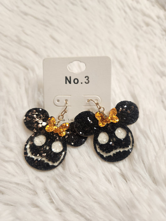 Halloween Glitter Dangle Earrings