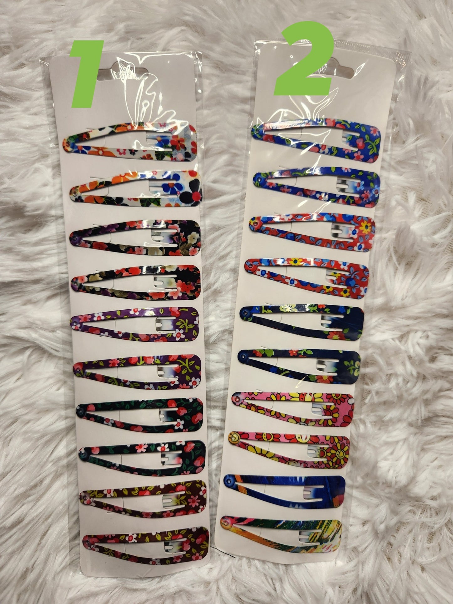 Floral Snap Hair Pin 10pack